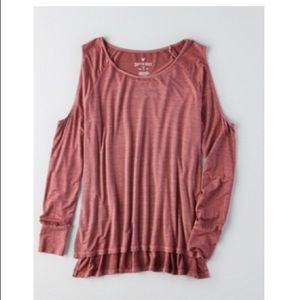 American Eagle soft and sexy open shoulder tee